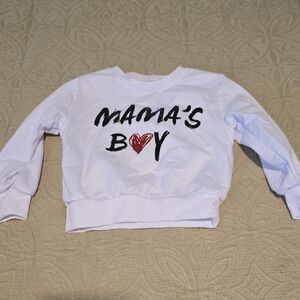 Kids 'Mama's Boy' White Sweatshirt